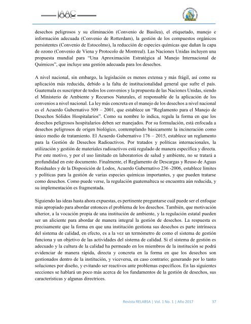 Revista Relabsa Vol 1 No. 1 Año 2017