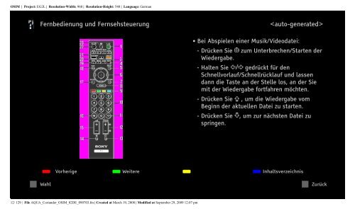 Sony KDL-40W5830 - KDL-40W5830 Consignes d&rsquo;utilisation Allemand