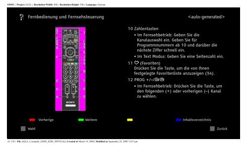 Sony KDL-40W5830 - KDL-40W5830 Consignes d&rsquo;utilisation Allemand