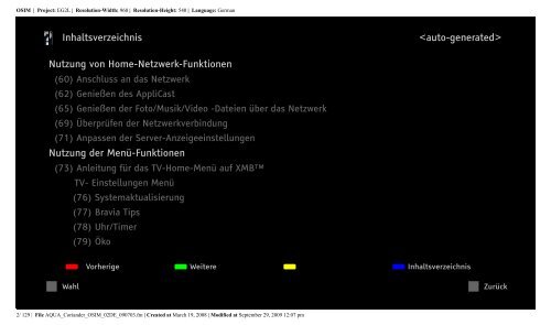 Sony KDL-40W5830 - KDL-40W5830 Consignes d&rsquo;utilisation Allemand