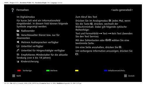 Sony KDL-40W5830 - KDL-40W5830 Consignes d&rsquo;utilisation Allemand