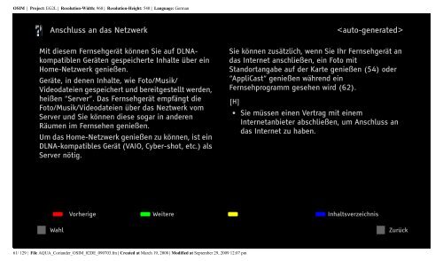 Sony KDL-40W5830 - KDL-40W5830 Consignes d&rsquo;utilisation Allemand