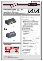 DC/DC-Wandler AVP/Ks, .../Ksl, .../Ksp Ausgangsleistung bis zu 78 ...