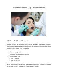 Wisdom Teeth Removal – Top 4 Questions Answered