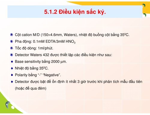 PHÂN TÍCH ĐỒNG THỜI Na, K, Mg VÀ Ca & Cu, Ni, Zn, Co, Mn VÀ Fe TRONG MẪU THỰC PHẨM BẰNG SẮC KÝ ION