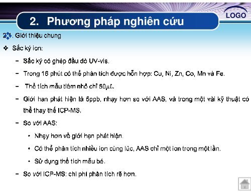 PHÂN TÍCH ĐỒNG THỜI Na, K, Mg VÀ Ca & Cu, Ni, Zn, Co, Mn VÀ Fe TRONG MẪU THỰC PHẨM BẰNG SẮC KÝ ION