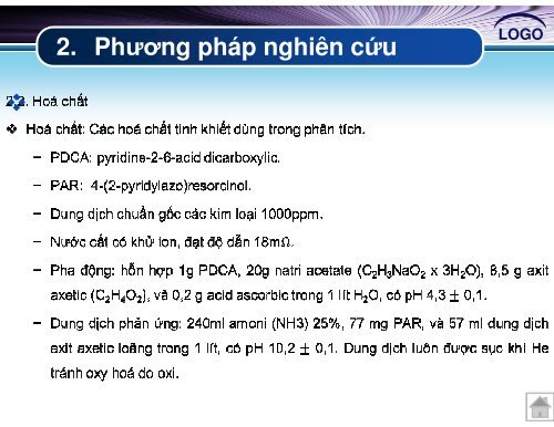 PHÂN TÍCH ĐỒNG THỜI Na, K, Mg VÀ Ca & Cu, Ni, Zn, Co, Mn VÀ Fe TRONG MẪU THỰC PHẨM BẰNG SẮC KÝ ION