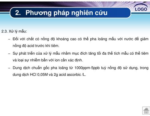 PHÂN TÍCH ĐỒNG THỜI Na, K, Mg VÀ Ca & Cu, Ni, Zn, Co, Mn VÀ Fe TRONG MẪU THỰC PHẨM BẰNG SẮC KÝ ION