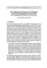 Zur Käferfauna (Coleoptera) des Nahetales - Koleopterologie.de