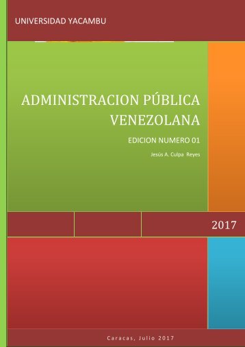 REVISTA ADMINISTRACION PÚBLICA VENEZOLANA