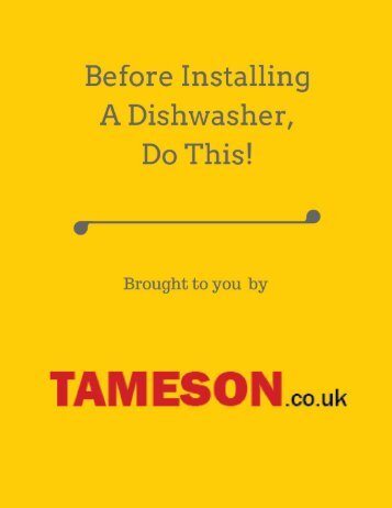 Before Installing A Dishwasher, Do This!