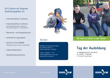 Tag der Ausbildung - REISSER-Schraubentechnik