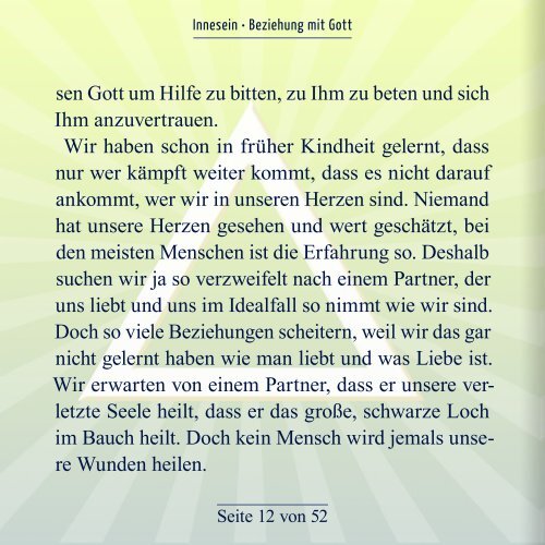 Innesein - Beziehung mit Gott