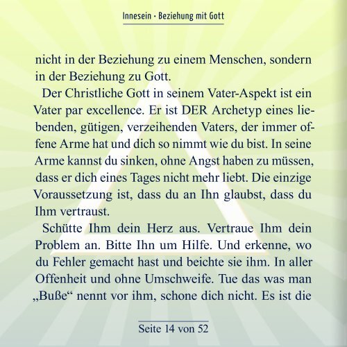 Innesein - Beziehung mit Gott