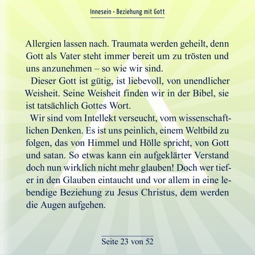 Innesein - Beziehung mit Gott