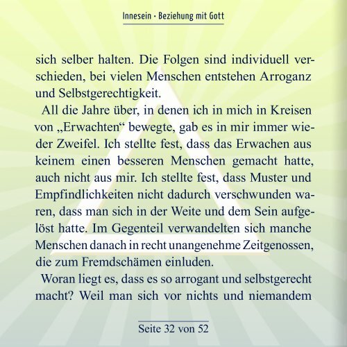 Innesein - Beziehung mit Gott