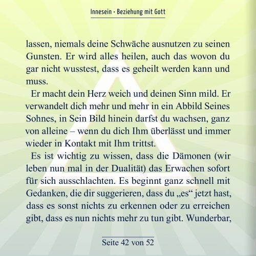 Innesein - Beziehung mit Gott