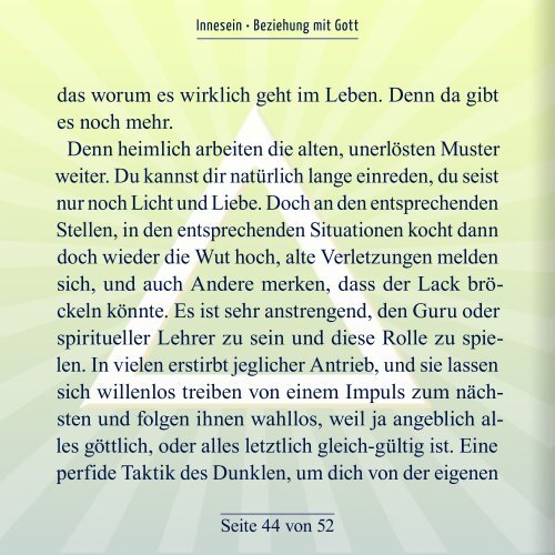 Innesein - Beziehung mit Gott