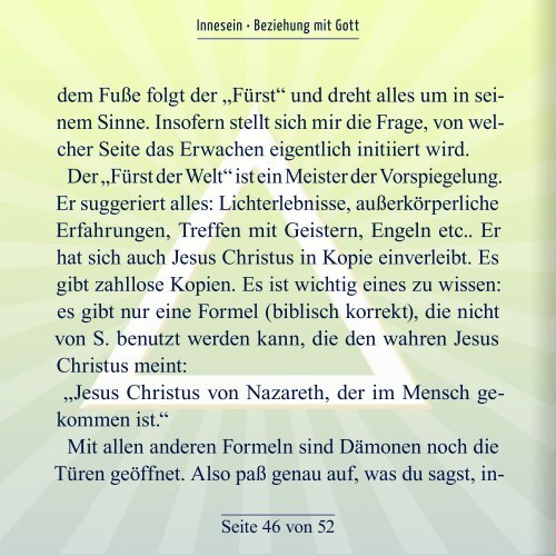 Innesein - Beziehung mit Gott