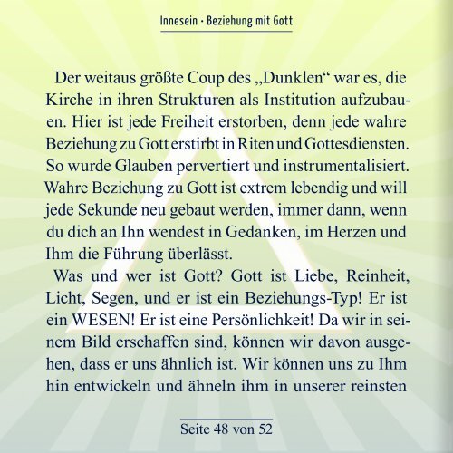 Innesein - Beziehung mit Gott