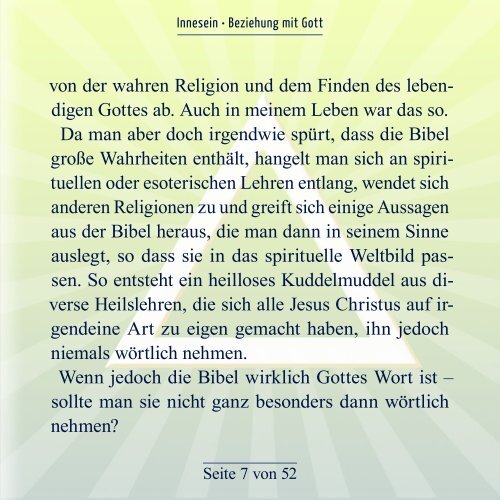 Innesein - Beziehung mit Gott