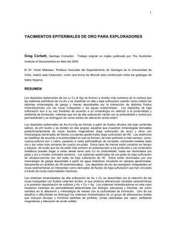 Epitermales para exploradores