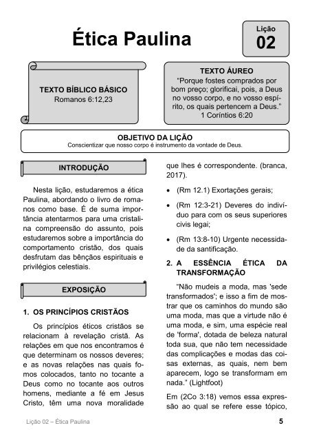 REVISTA VIRTUAL - ÉTICA CRISTÃ