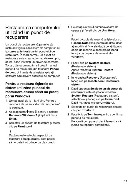 Sony VPCEC4S1E - VPCEC4S1E Guida alla risoluzione dei problemi Rumeno