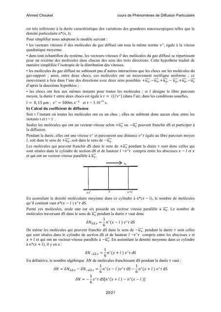 Phénomènes de Diffusion Particulaire