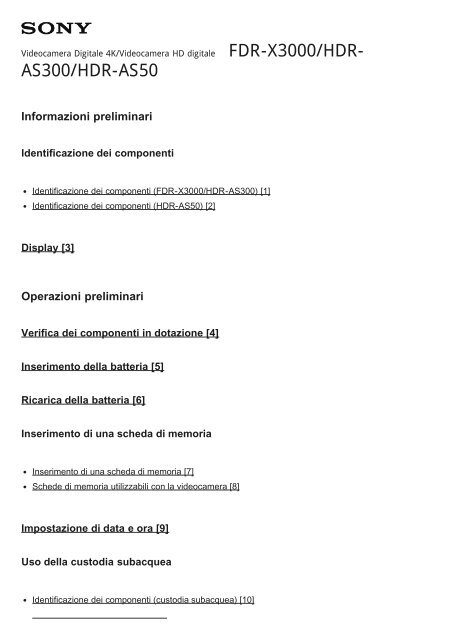 Sony RM-LVR3 - RM-LVR3 Manuel d'aide Italien