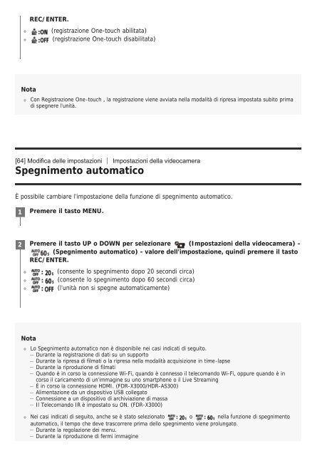 Sony RM-LVR3 - RM-LVR3 Manuel d'aide Italien