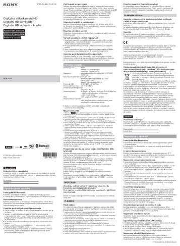 Sony RM-LVR3 - RM-LVR3 Guide de rÃ©fÃ©rence SlovÃ©nien