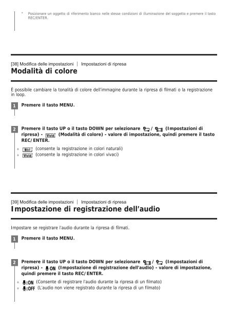 Sony RM-LVR3 - RM-LVR3 Manuel d'aide Italien