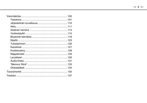 Sony VPCX11Z1R - VPCX11Z1R Istruzioni per l'uso Finlandese