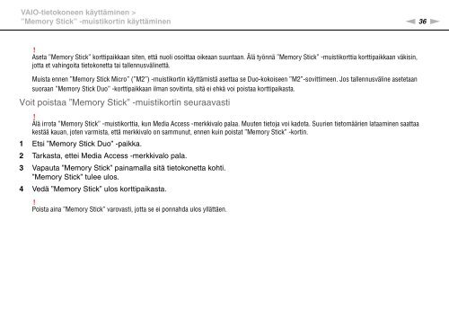Sony VPCX11Z1R - VPCX11Z1R Istruzioni per l'uso Finlandese