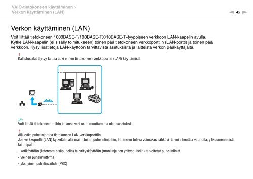 Sony VPCX11Z1R - VPCX11Z1R Istruzioni per l'uso Finlandese