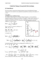 Calcul direct du Champ et du potentiel électrostatique