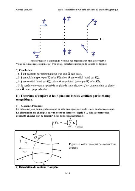 Théorème d’Ampère et calcul du champ magnétique