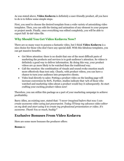 Video Kedavra review in detail – Video Kedavra Massive bonus