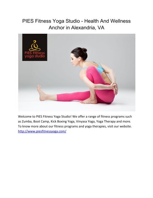 PIES Fitness Yoga Studio - Health And Wellness Anchor in Alexandria, VA