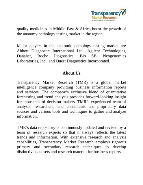 Anatomic Pathology Testing Market