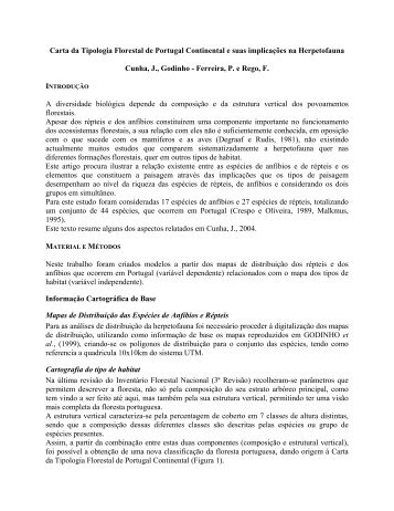 Carta da Tipologia Florestal de Portugal Continental e - ESAC