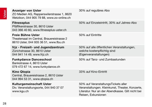 Angebotsbroschüre - KulturLegi