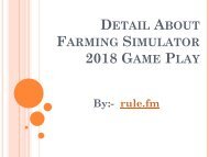 Detail About Farming Simulator 2018 Game Play