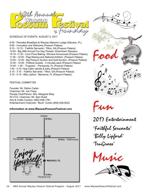 2017 Wausau Possum Festival Program