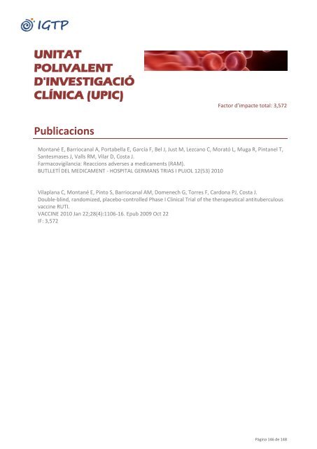 Publicacions - Fundació Institut d'Investigació en Ciències de la