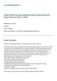 Global Metal Vacuum Insulation Panels Market Research