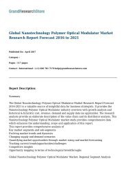 Global Nanotechnology Polymer Optical Modulator Market