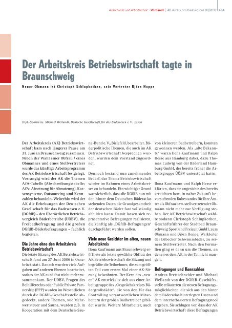 AB Archiv des Badewesens August 2017