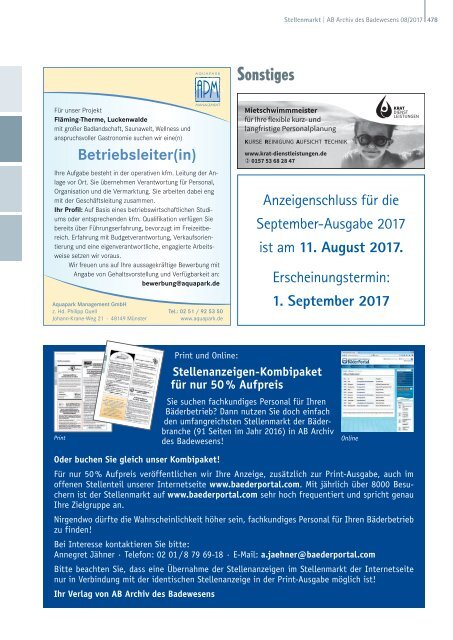 AB Archiv des Badewesens August 2017